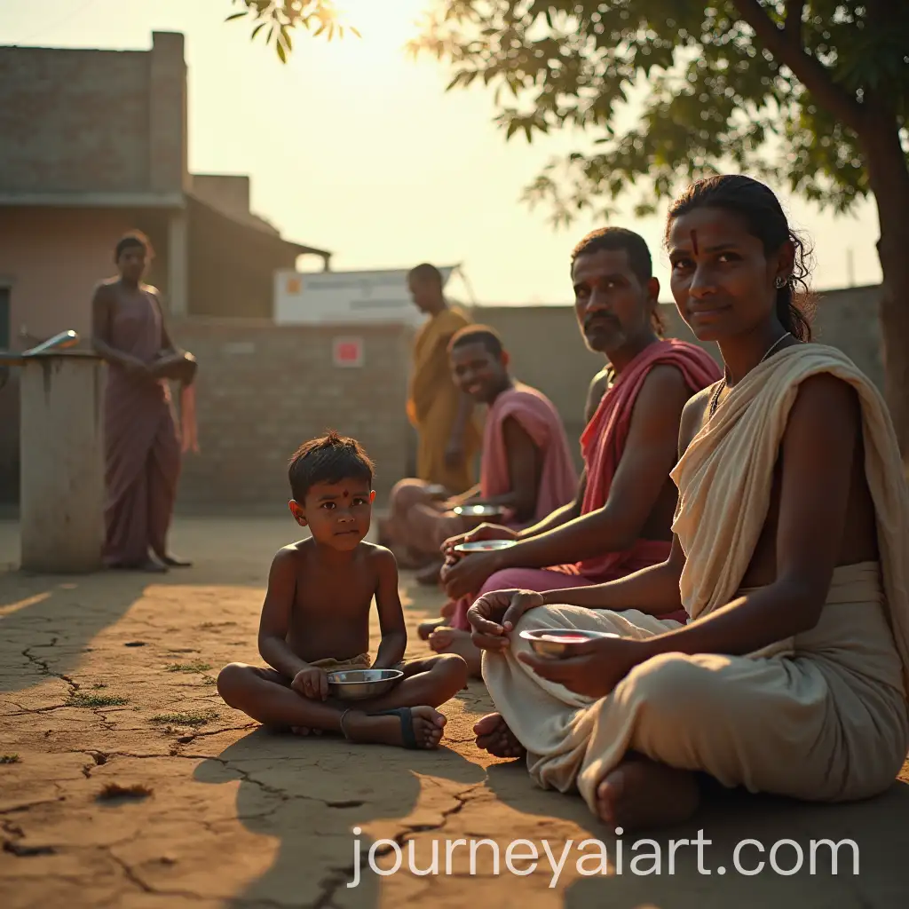 NGO-Food-Distribution-in-Rural-Haryana-VillageAI-Art-Prompt-Expansion-with-Volunteers-and-Villagers