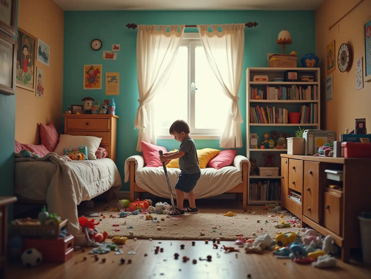 Playful Chaos in a Childs Room Designed Like a Pigsty