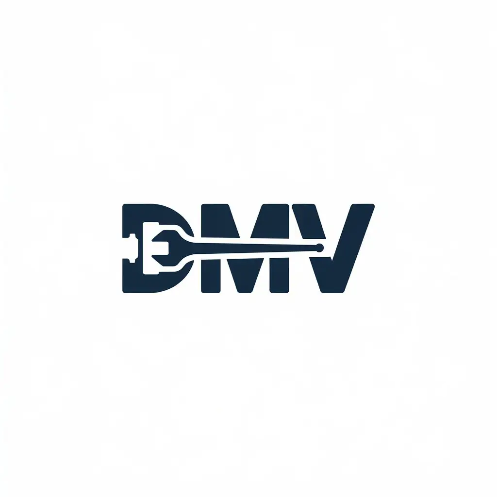 LOGO Design for DMV Minimalistic Auto Repair Theme for Automotive Industry