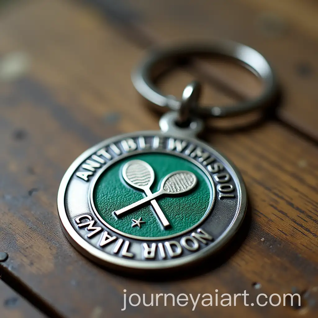 Iconic-Wimbledon-Logo-Keyring-with-Andy-Murrays-Last-Wimbledon-Engraving