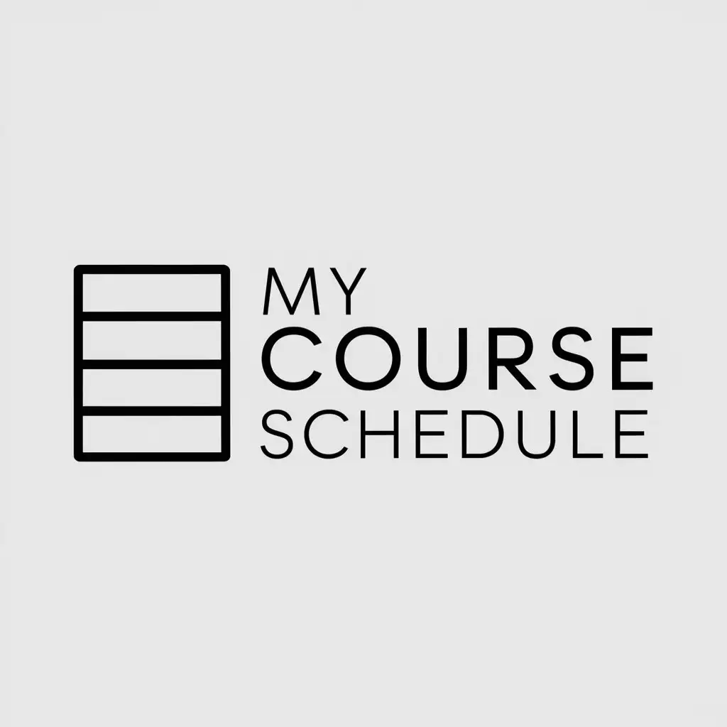 LOGO Design for My Course Schedule Vector Design with Table and Course Table Symbol for the Education Industry