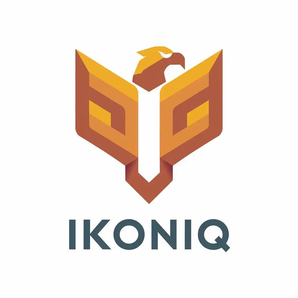 LOGO Design For ikoniq Minimalistic Eagle Symbol for Religious Industry