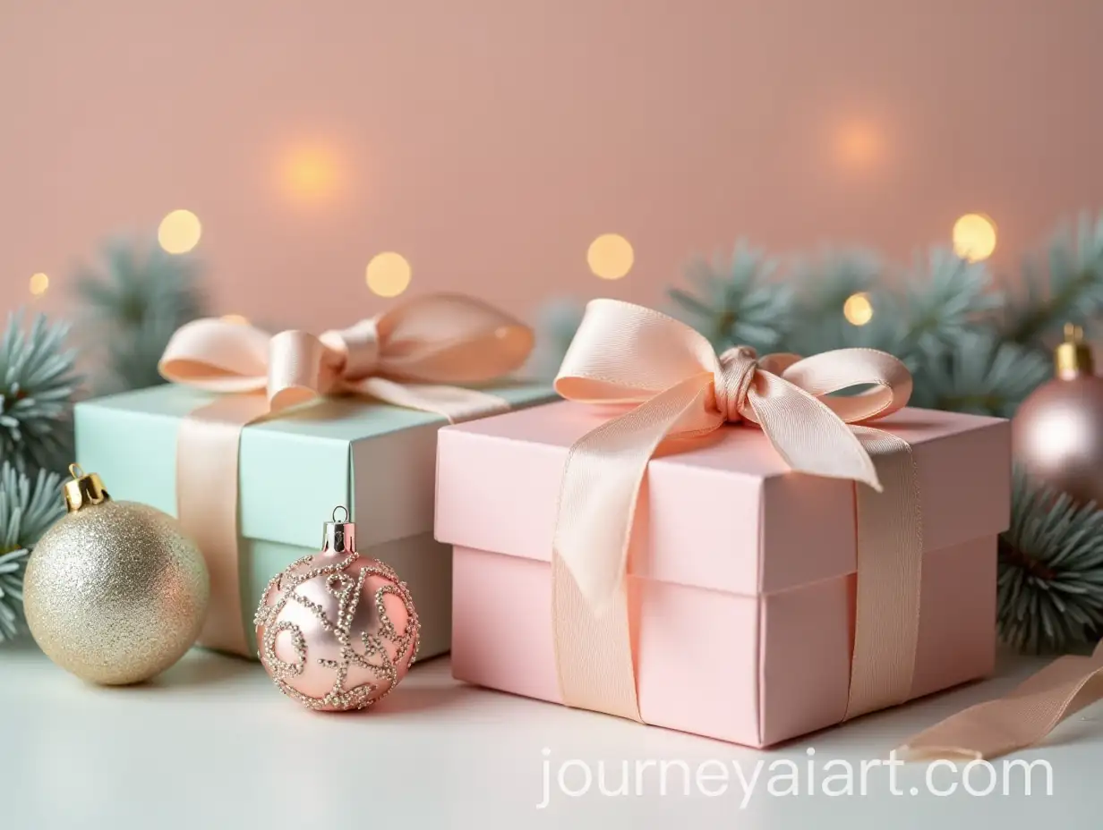 Festive-Holiday-Gift-Boxes-and-Decorations-in-Pastel-Tones