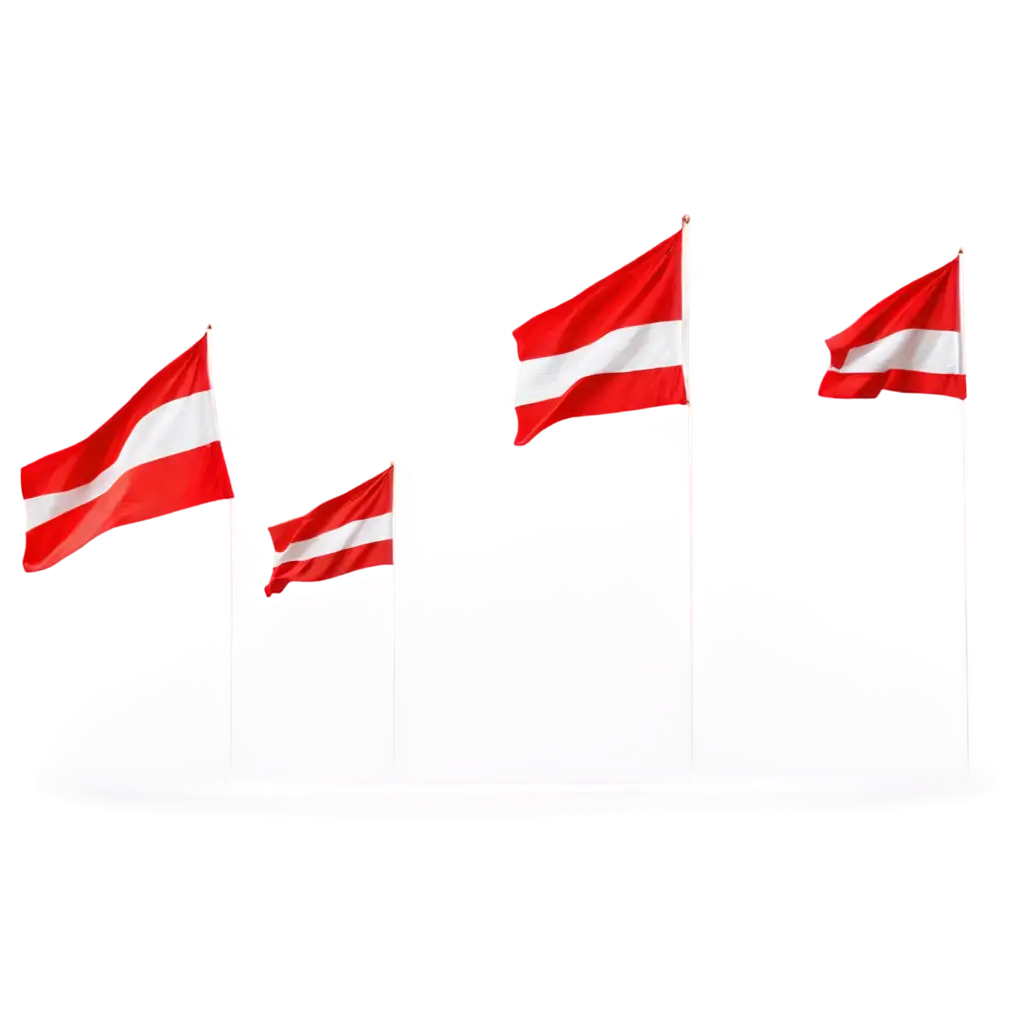 HighQuality-PNG-Image-of-Red-and-White-Flag-with-Gradient-Background-for-Versatile-Design-Applications