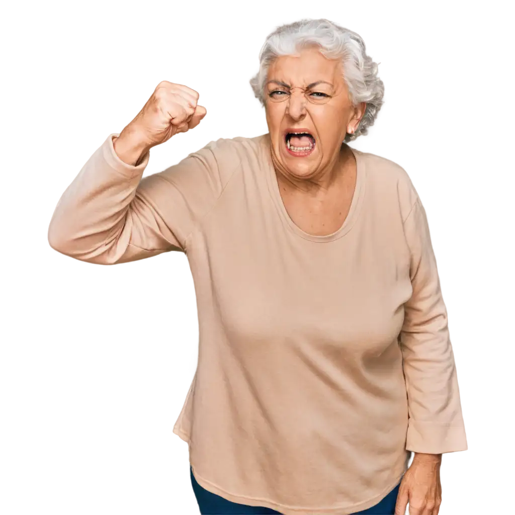 Grandma-Shouting-Angrily-PNG-ImagePNG-Image-Usage-Scenarios-HighQuality-and-Expressive-Artwork