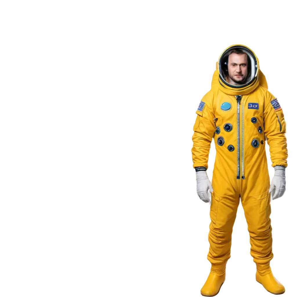 Cosmonaut-with-a-Yellow-Suit-PNG-HighQuality-Image-for-Versatile-Use