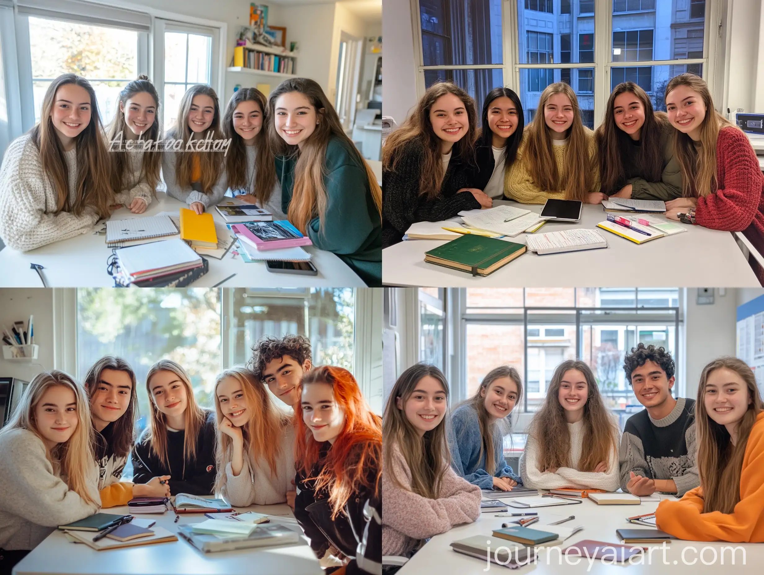 Group-of-Students-Studying-Together-in-Bright-Classroom-Environment