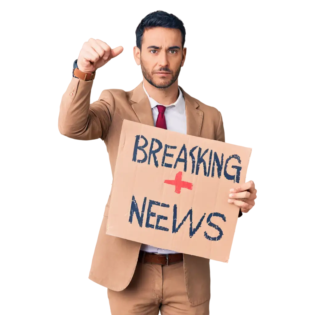 Man-Holding-Breaking-News-Board-PNG-HighQuality-Image-for-Media-and-Announcement-Usage