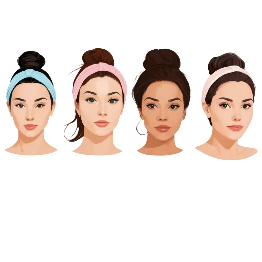 Minimalistic-PNG-Vector-Illustration-of-Female-Faces-Depicting-Different-Skin-Types-for-Skincare-Guides