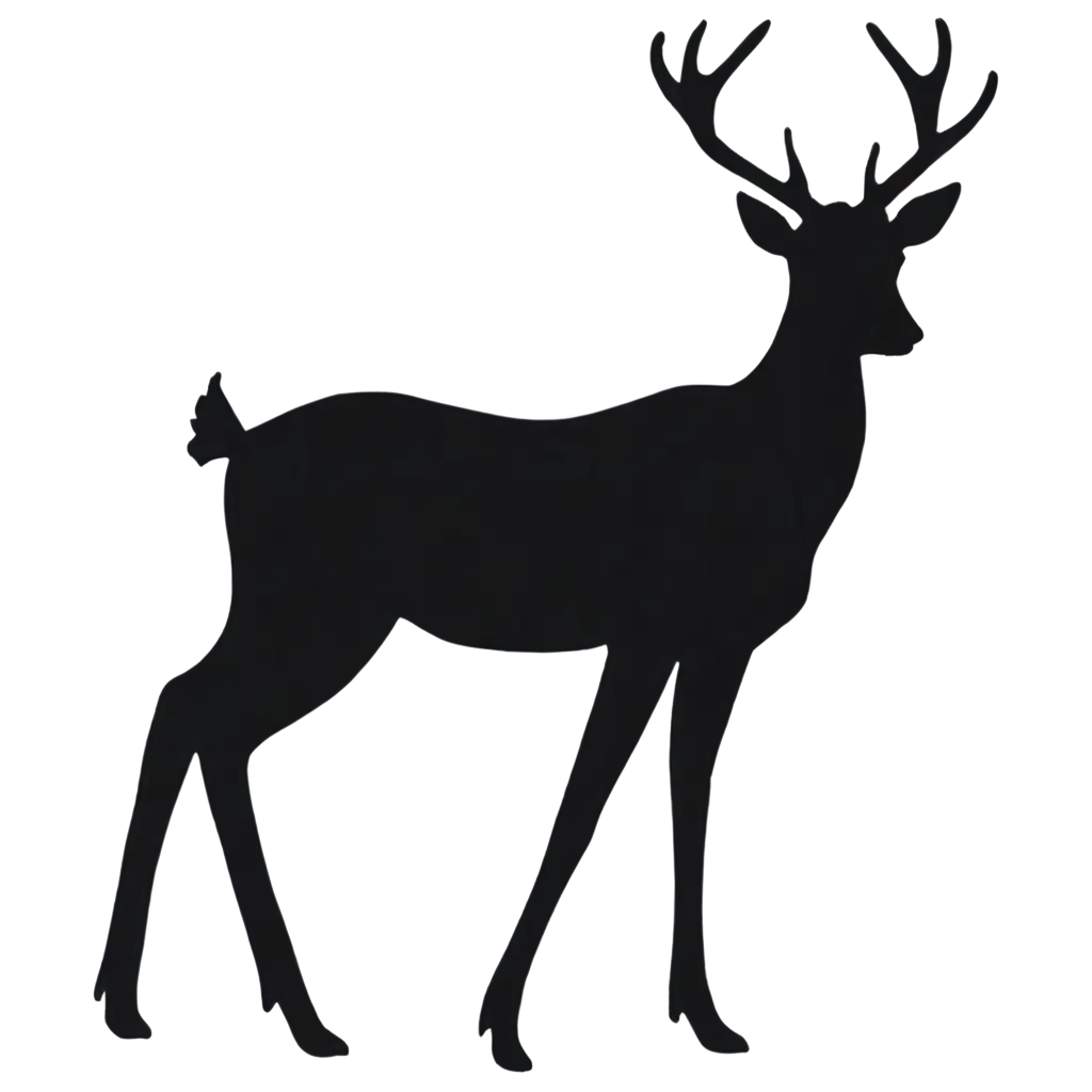 Female-Deer-Silhouette-PNG-Image-for-Versatile-Use-and-HighQuality-Clarity