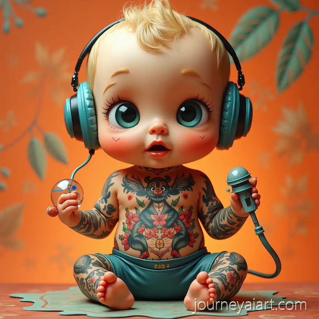 Tattooed-BabyTattooed-baby-with-accessories-with-Marvin-Background-and-Futuristic-Accessories