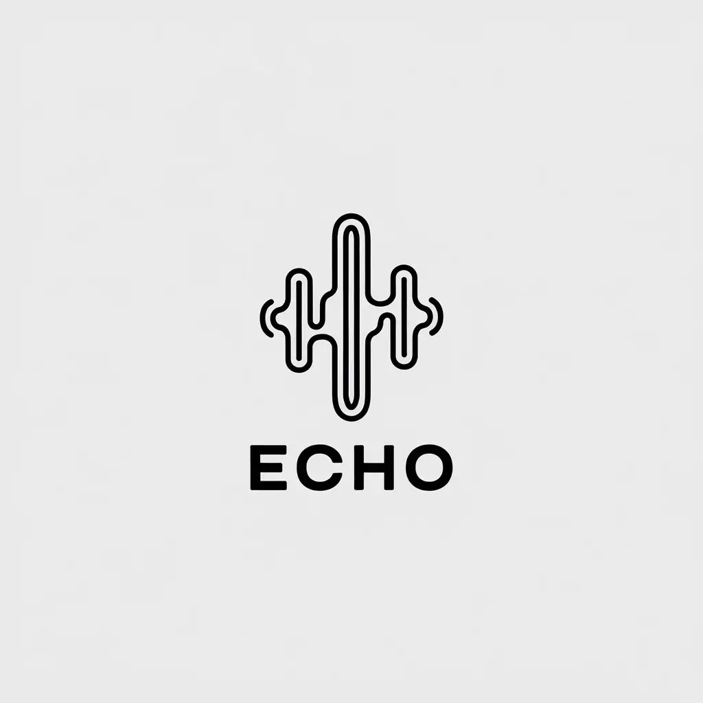 a vector logo design,with the text "echo", main symbol:And,Minimalistic,be used in Internet industry,clear background