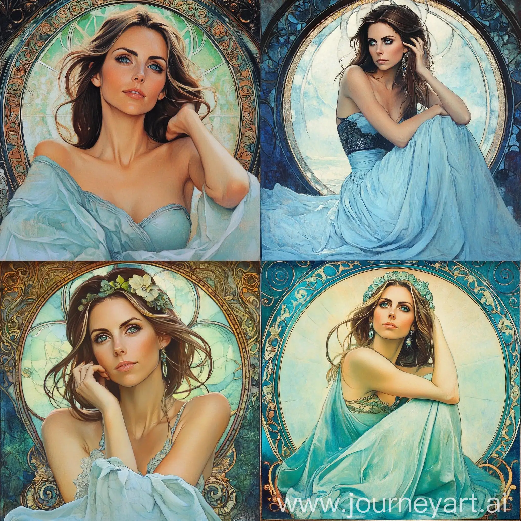 Goddess-of-Fertility-and-Love-in-Alphonse-Mucha-Style