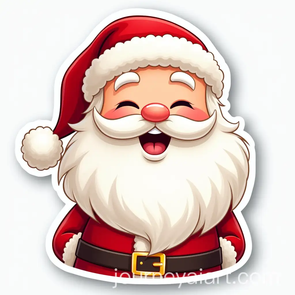Cheerful-Santa-Claus-Sticker-Design