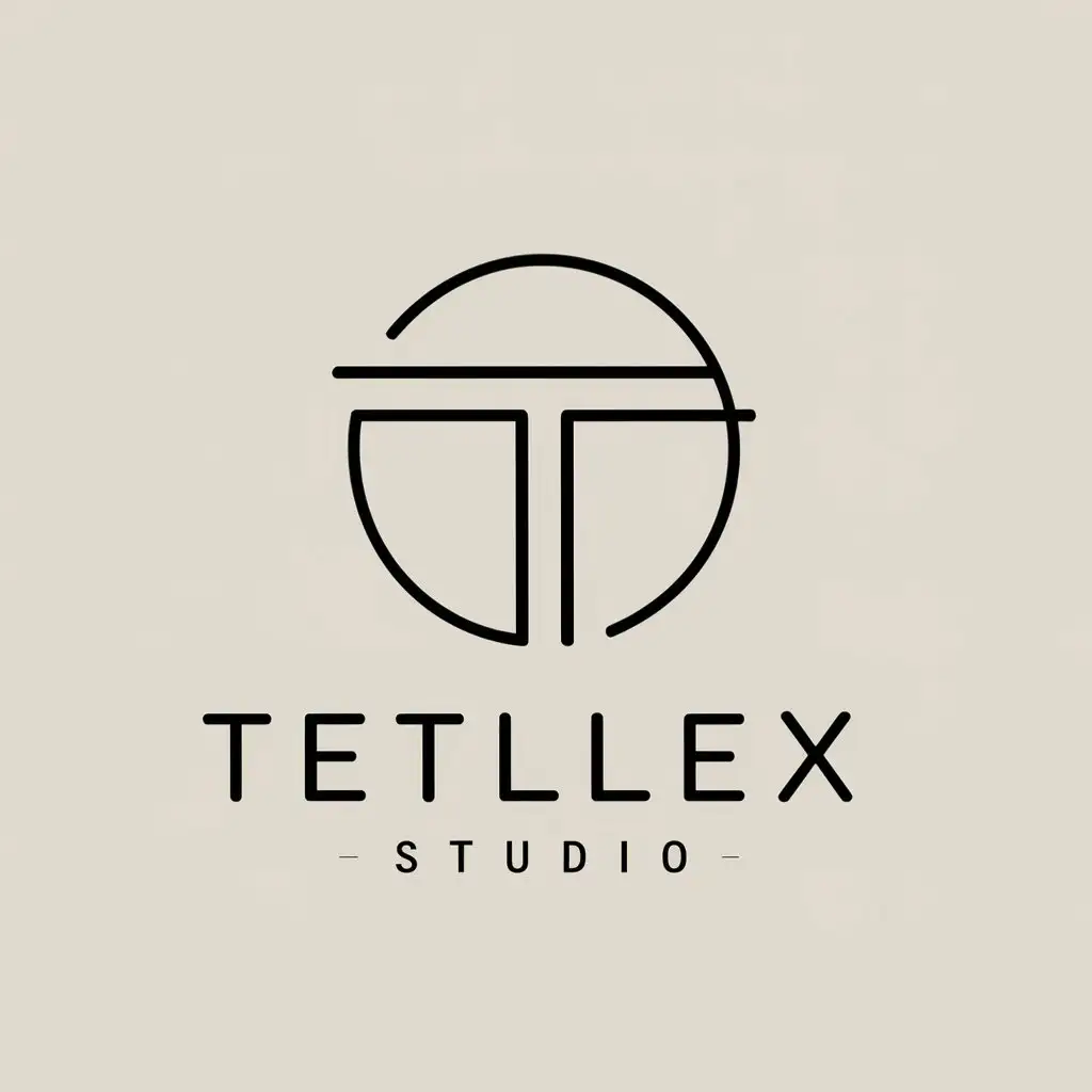 a vector logo design,with the text "tetlexstudio", main symbol:Grafik design,Minimalistic,clear background