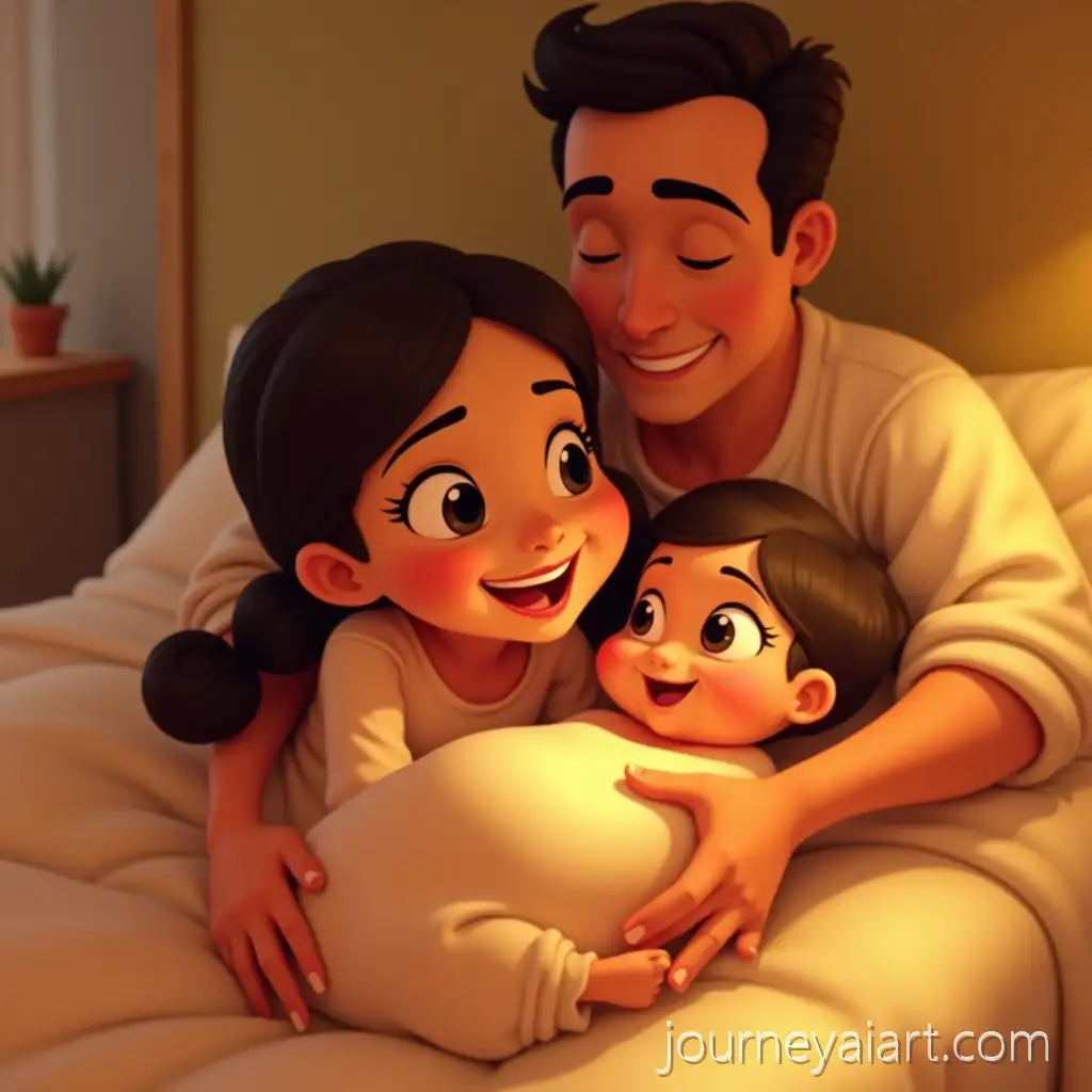 Joyful-Family-Moment-with-Newborn-in-Cozy-Home-Room