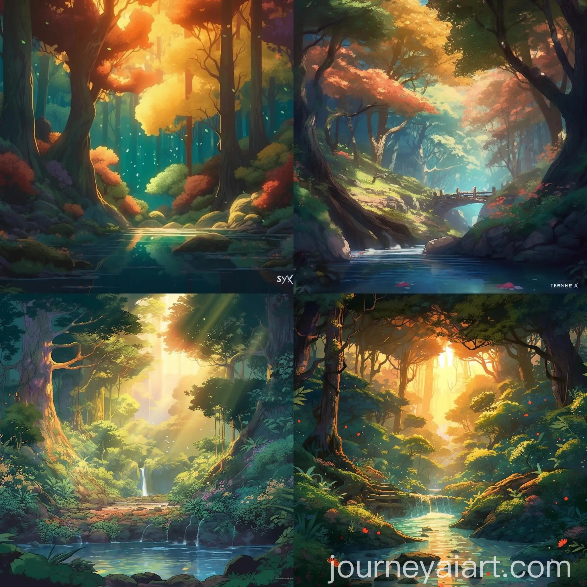Enchanting-Serene-Forest-with-Mystical-Creatures-4K-Nature-Wallpaper