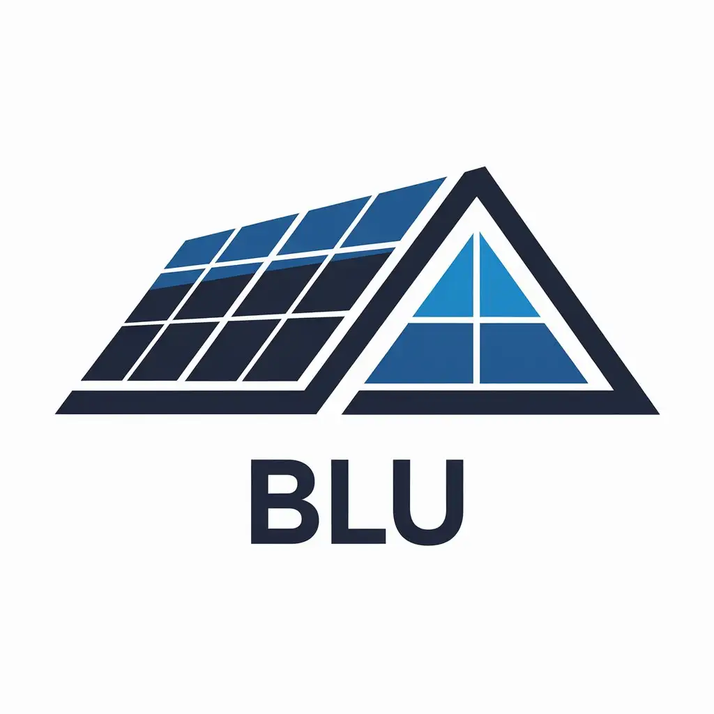 LOGO Design for BLU Professional Minimalist Style with a Focus on Efficiency in Solar Panel Cleaning