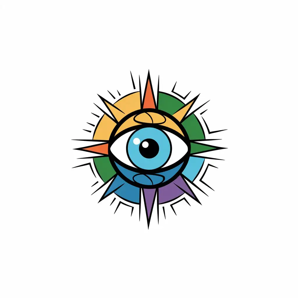 LOGO Design for Eye Symbolic One Eye with Text for Religious Industry