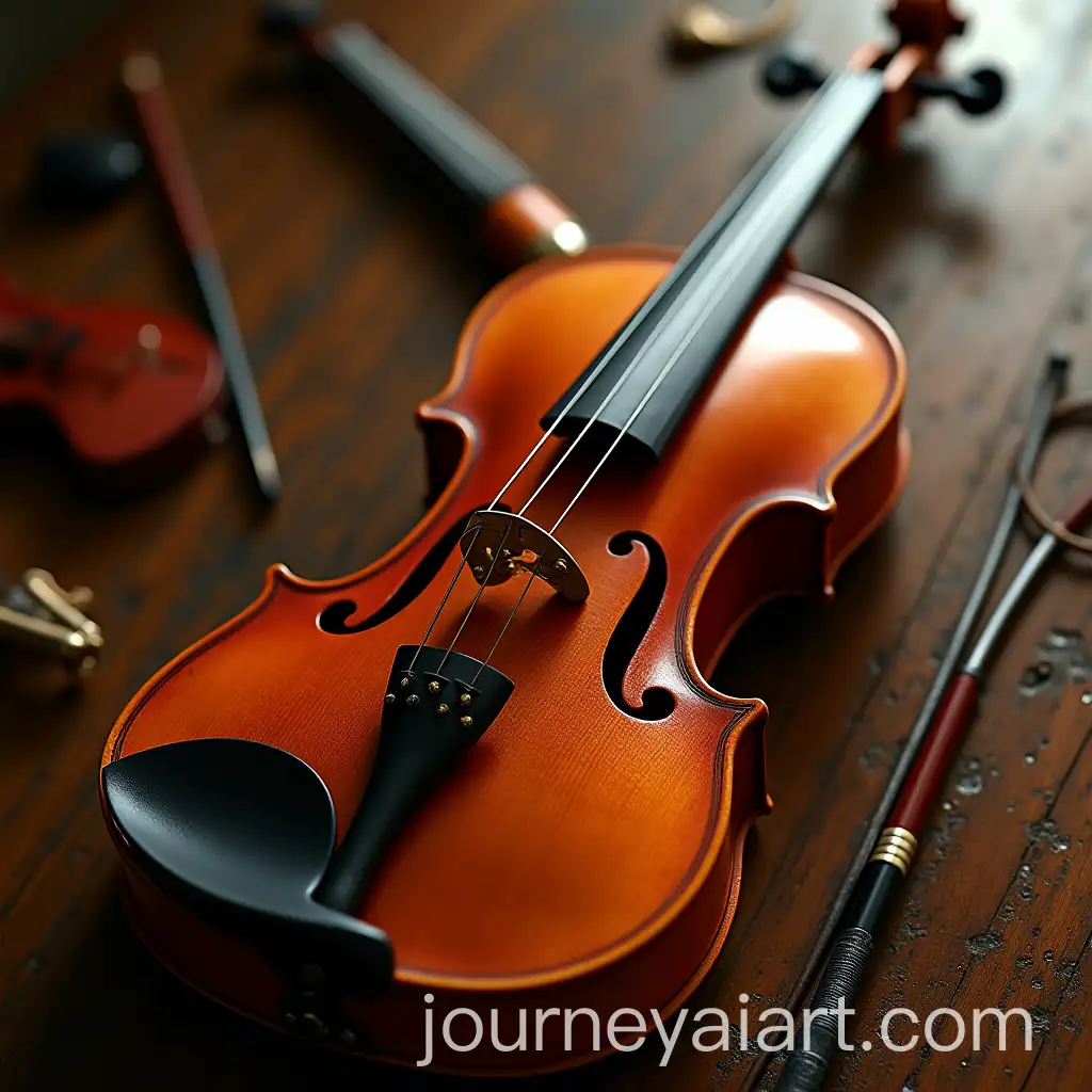 Elegant-Violin-Art-with-Rich-Details-and-Textures