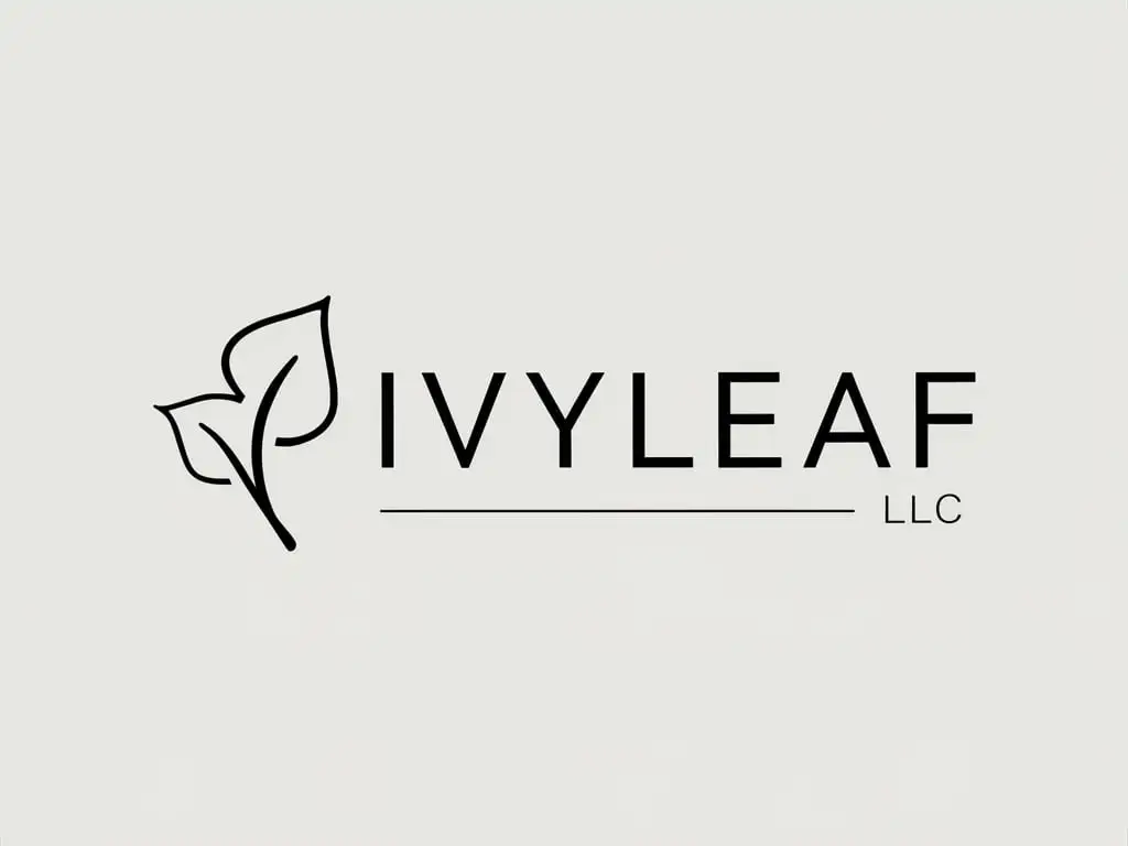 Minimalist-Consulting-Company-Logo-with-Ivyleaf-Image-Left-and-LLC-Text