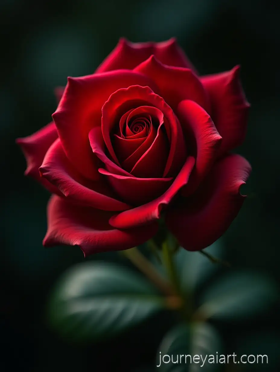UltraRealistic-Macro-Shot-of-a-Crimson-Velvet-Rose-in-DaylightRose-Vortex-Macro-Photography