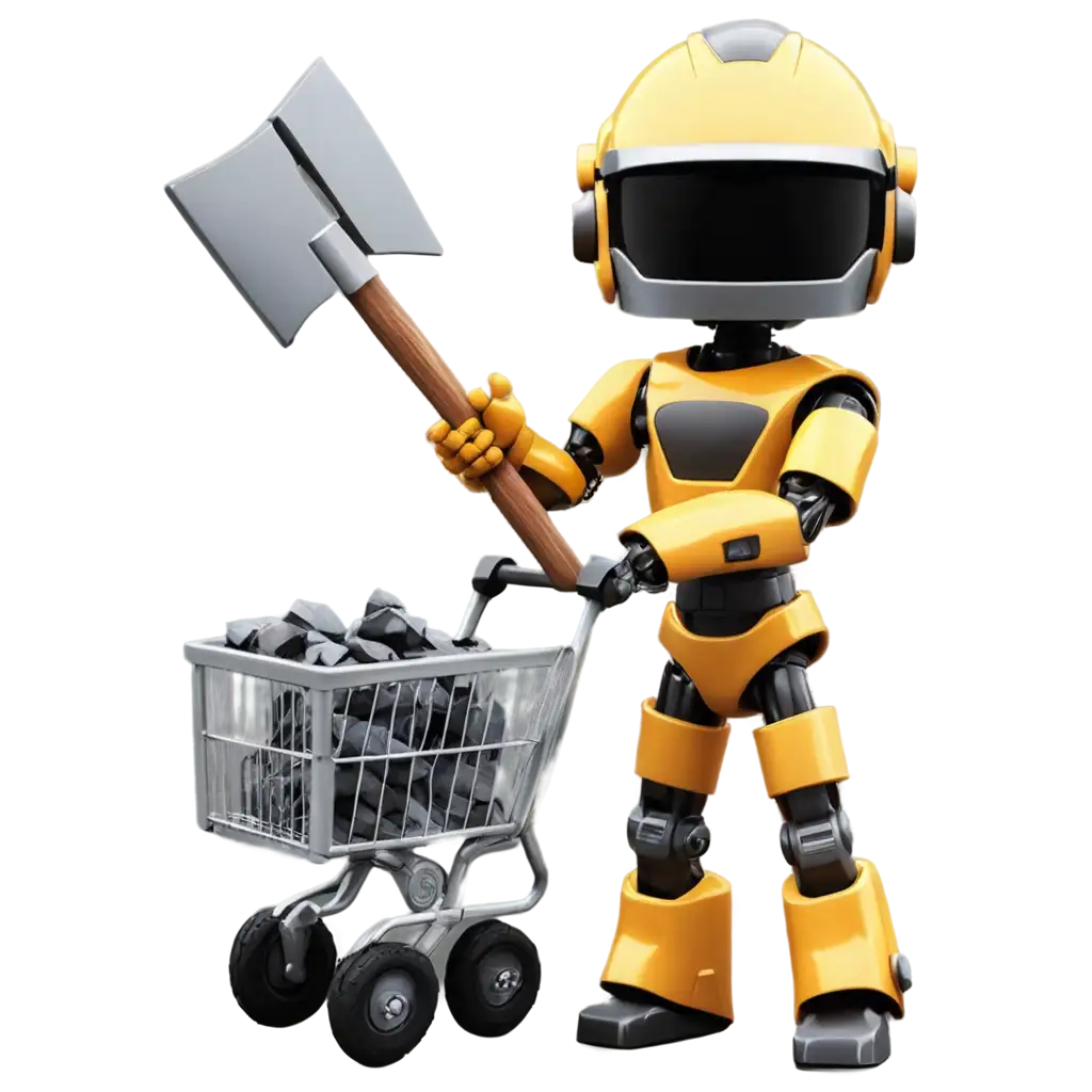 PNG-Mining-Robot-with-Helmet-and-Pickaxe-AI-Image-Prompt