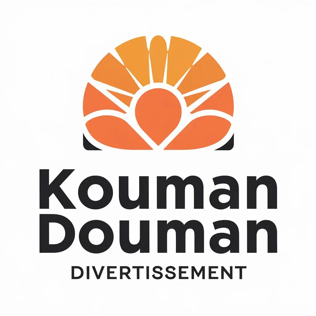 LOGO Design for Kouman Douman Positive Sunrise Symbol in Complex Style for the Entertainment Industry