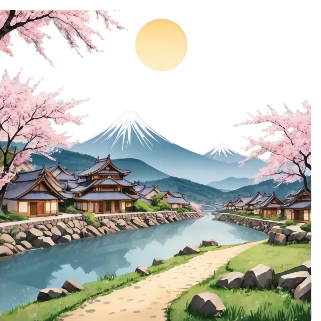 Hanamura-Fantasy-Map-PNG-Traditional-Japanese-Village-with-Mystical-Elements