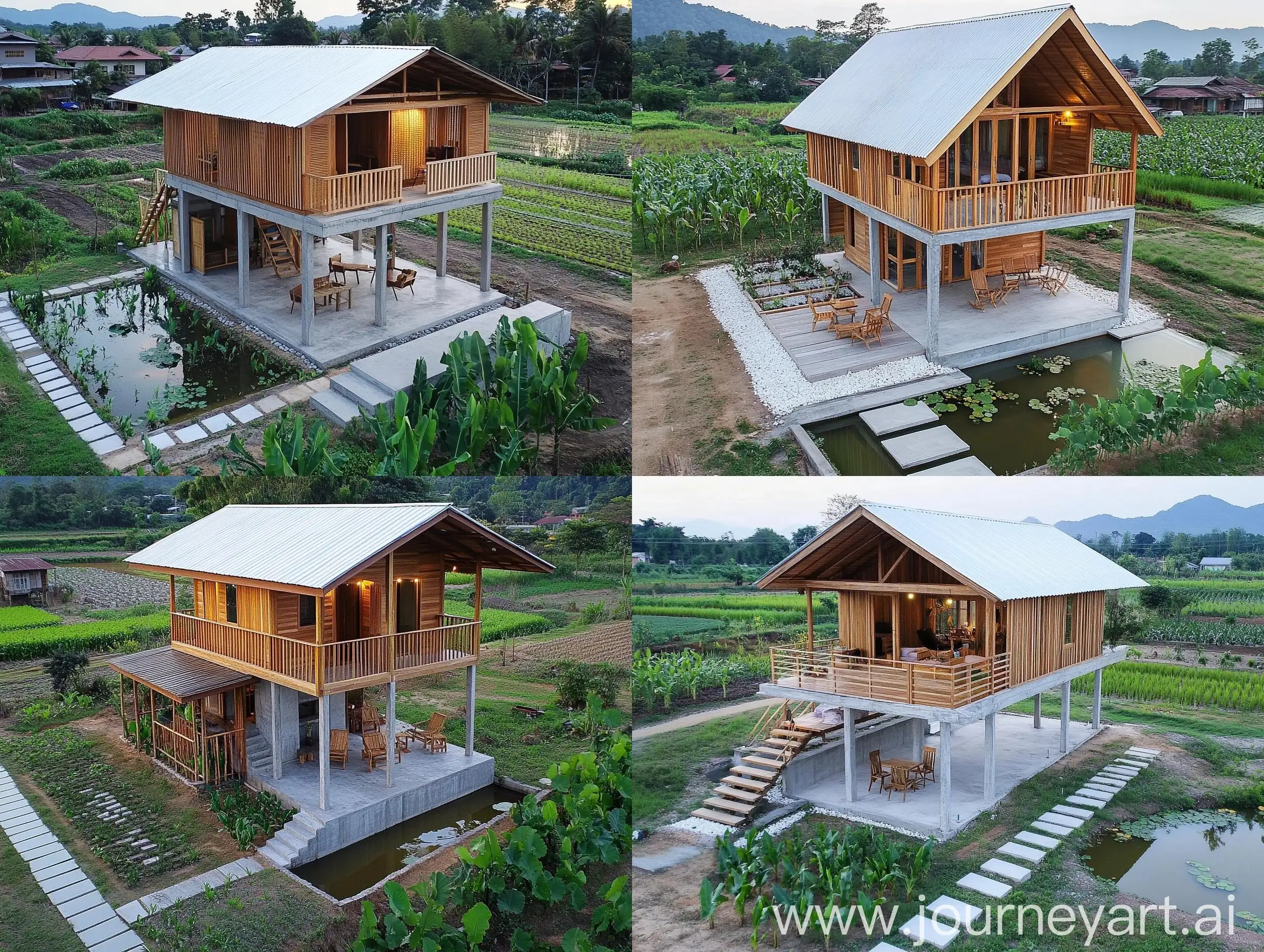 Rural-Thai-TwoStory-House-with-Garden-and-Mountain-View