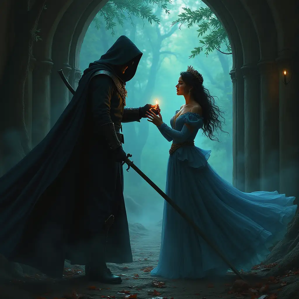 a brave princess enchanted by an enigmatic assassin