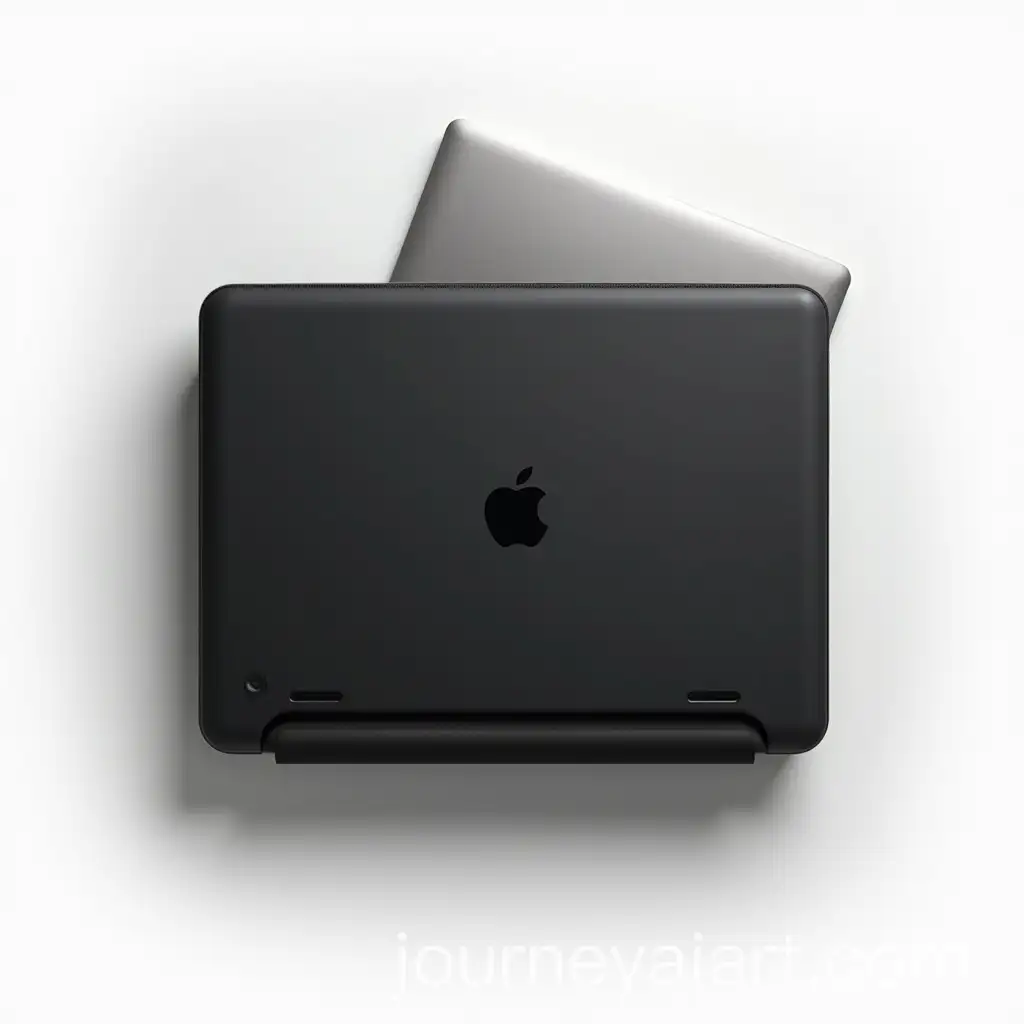 Sleek-Matte-Black-Protective-Laptop-Case-with-FlipOut-Stand