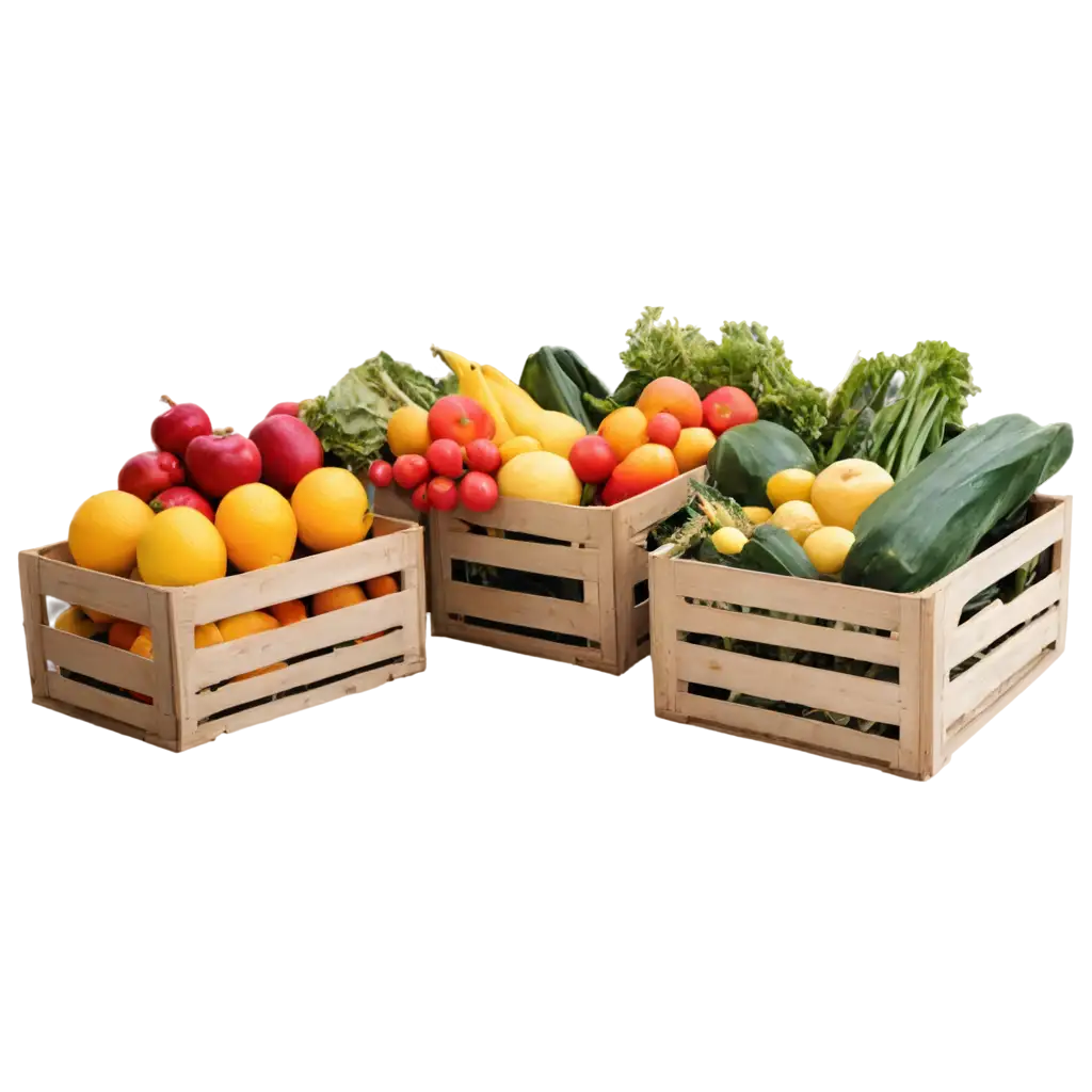 Fresh-Produce-Display-PNG-with-Vibrant-Vegetables-and-Fruits-in-Wooden-Crates-for-HighQuality-Visuals