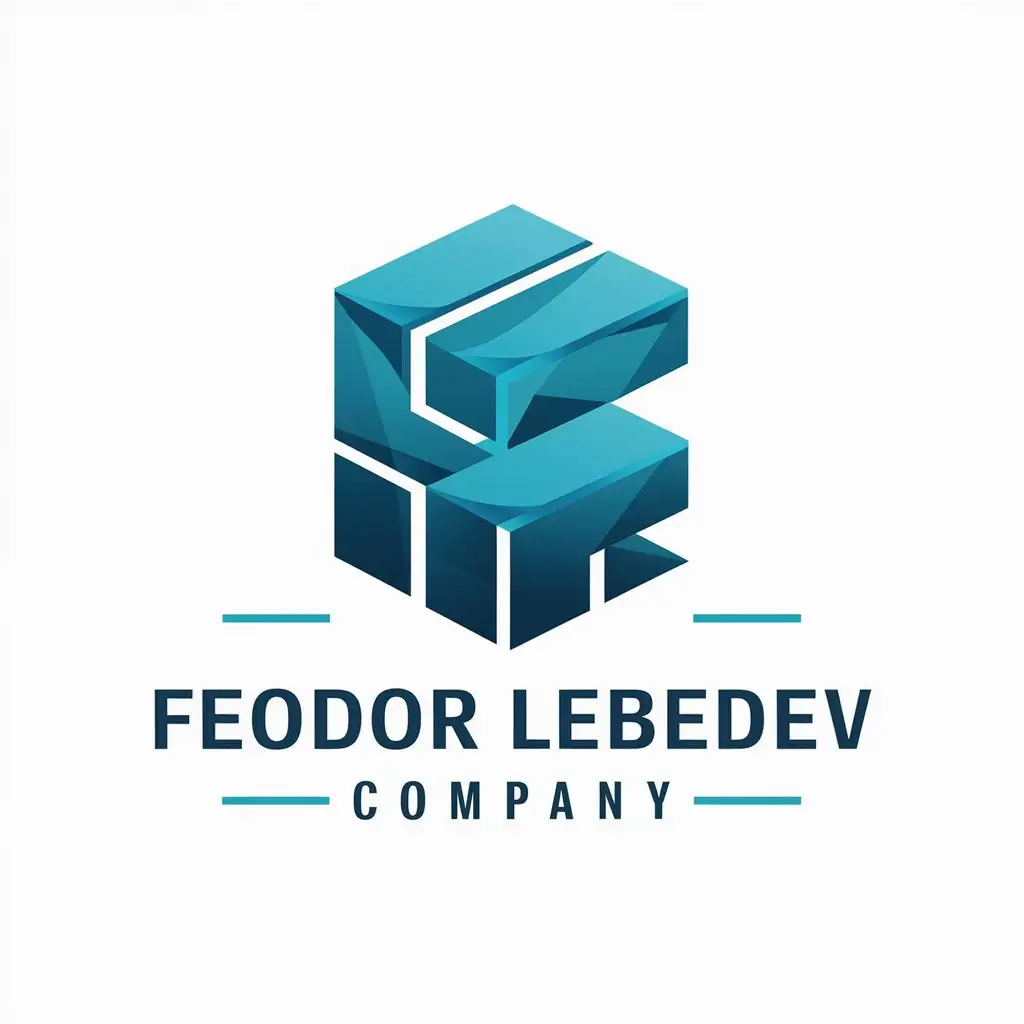 LOGO Design for Feodor Lebedev Company Futuristic 3D Model with a Clear Background