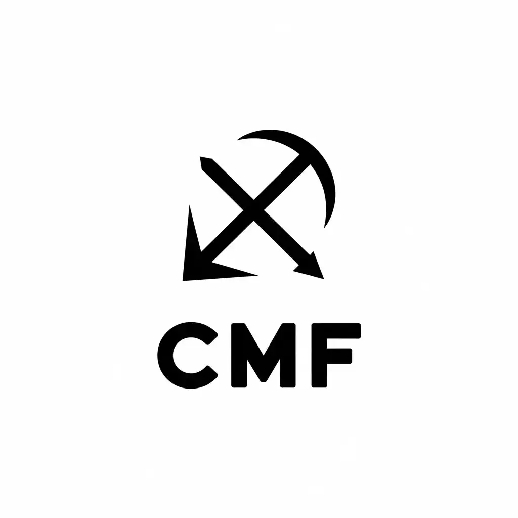 LOGO Design for CMF Minimalistic Sagittarius Symbol for Internet Industry