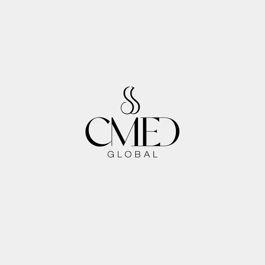 LOGO Design for CMED Global Minimalistic Vector Design for Beauty Spa Industry with Clear Background