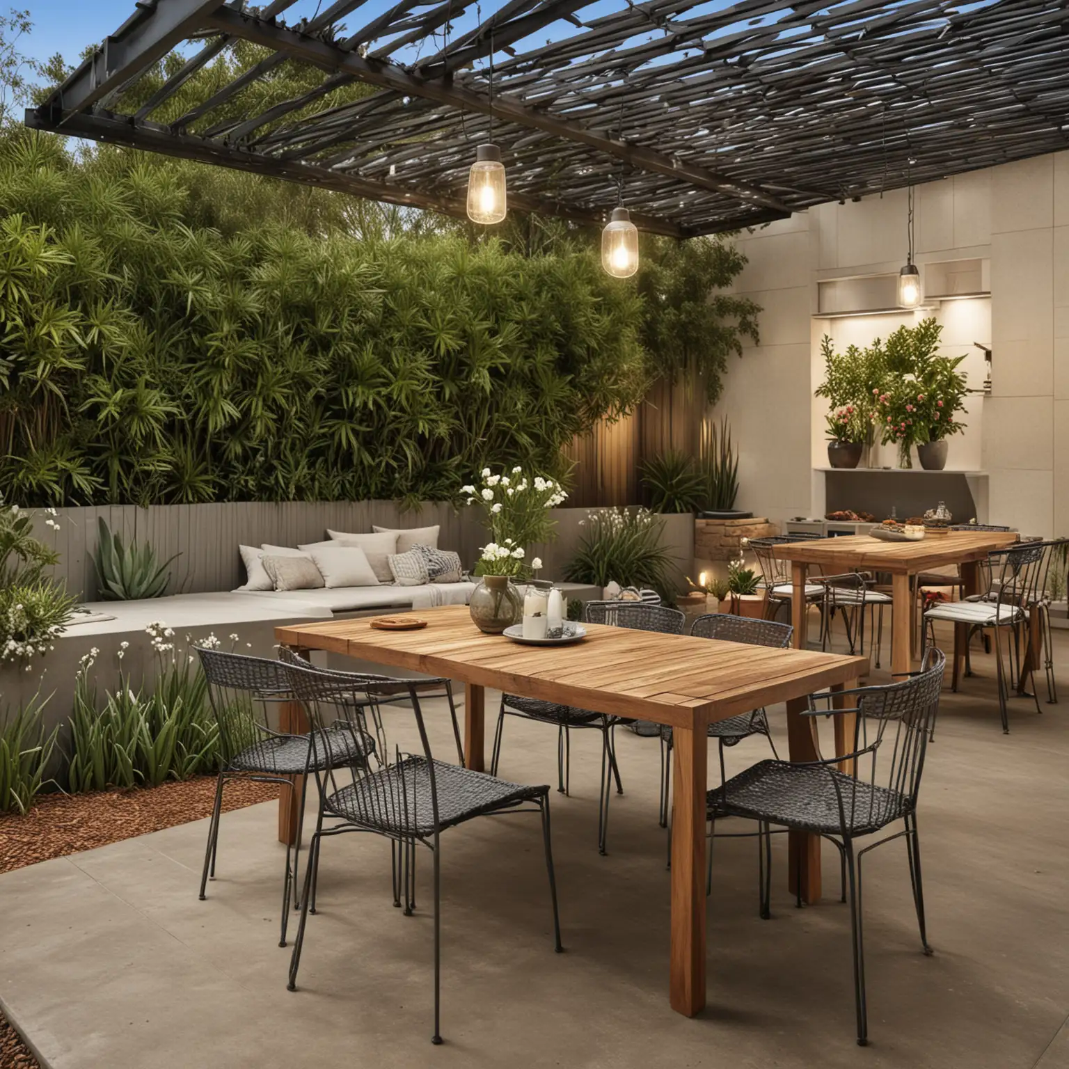 Modern Australian Outdoor Dining Area