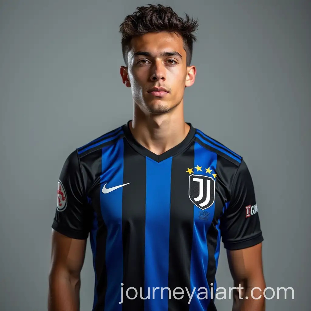 Young-Footballer-PAI-Art-Prompt-Expansionosing-in-Black-and-Blue-Striped-Jersey