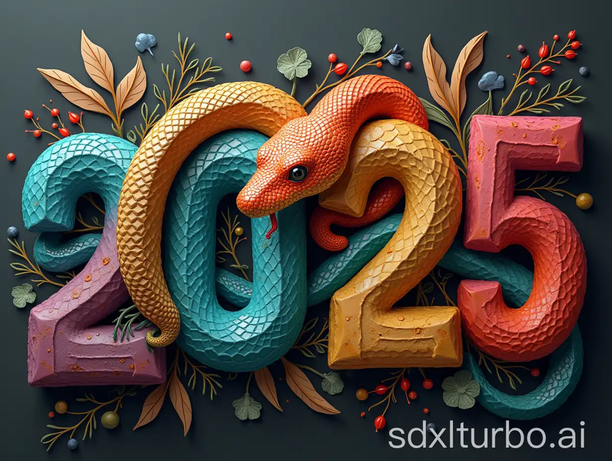 Vibrant-Snake-Symbolizing-the-Year-2025