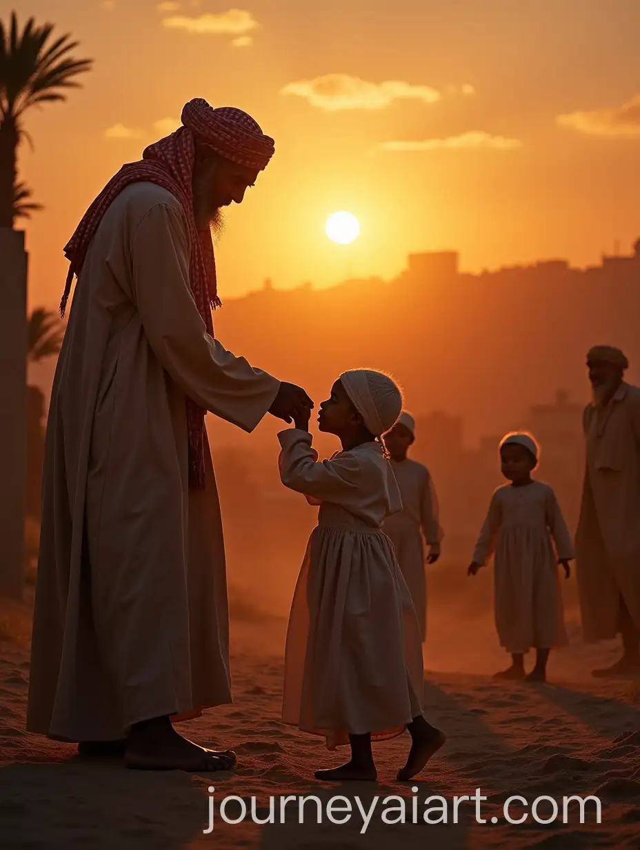 Feeding-Orphans-in-Medina-at-Sunset-by-Amir-alMuminin