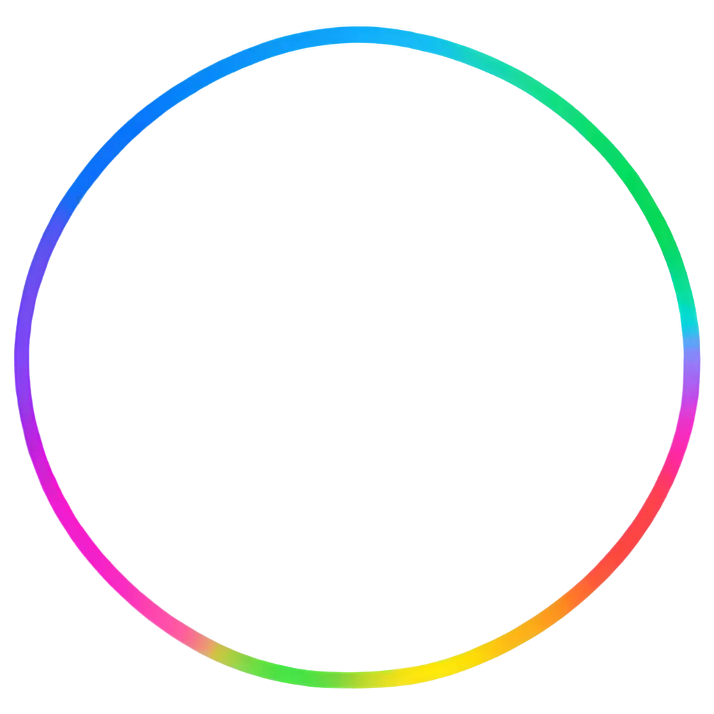 rainbow color circle circumference