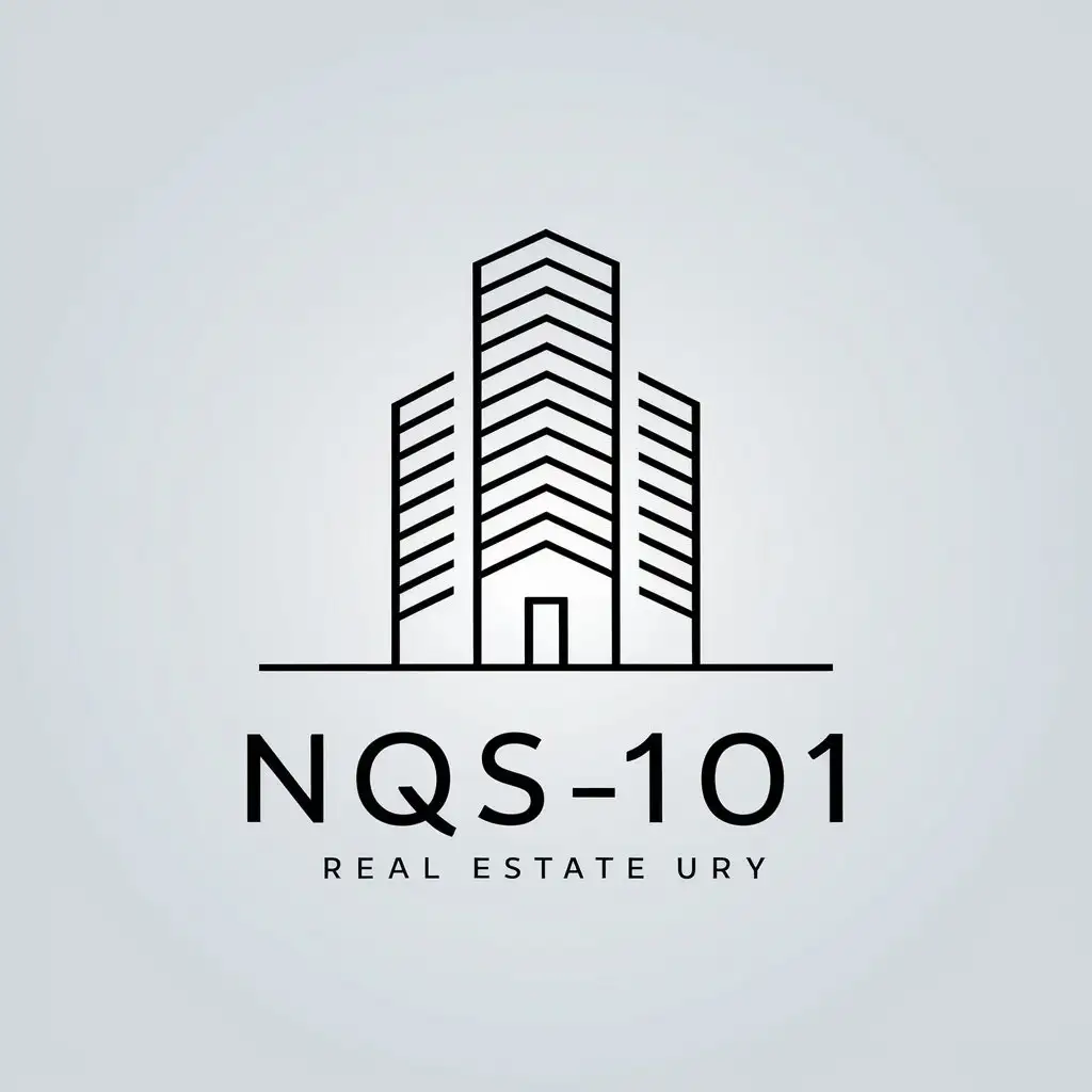 LOGO Design for NQS101 Minimalistic 9Story Building Architectural Drawing