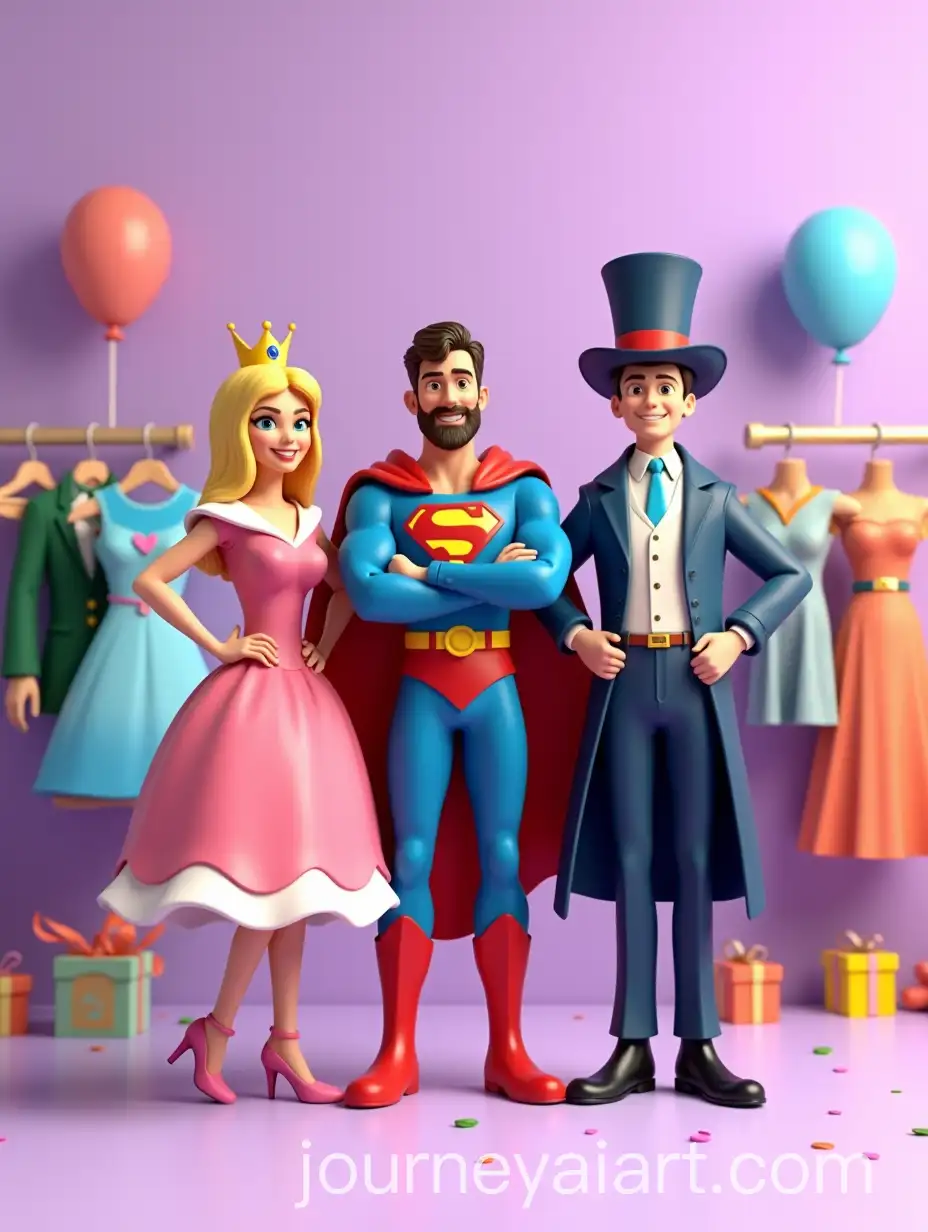 Professional-Party-Entertainers-in-Colorful-Costumes-with-Festive-Props