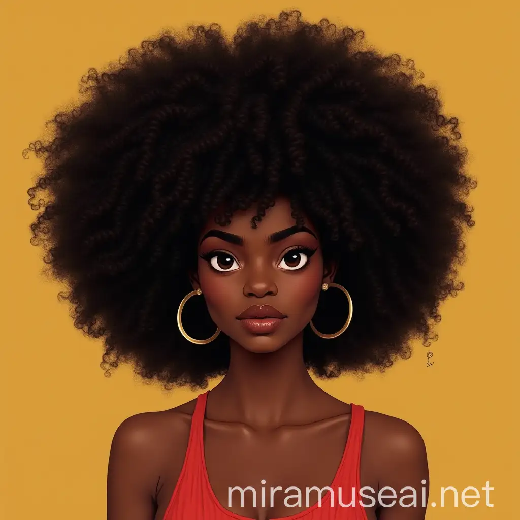 Ayra Starr Front Portrait with Afro Hair