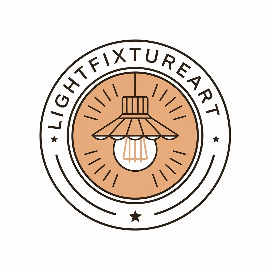 a vector logo design,with the text "LightFixtureArt", main symbol:pendant light,Moderate,be used in Home Family industry,clear background