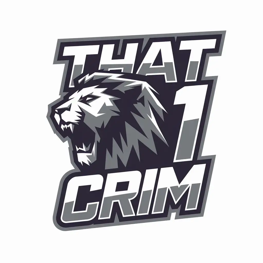 LOGO Design for That 1 Crim Lion Symbol with Modern Tech Industry Theme