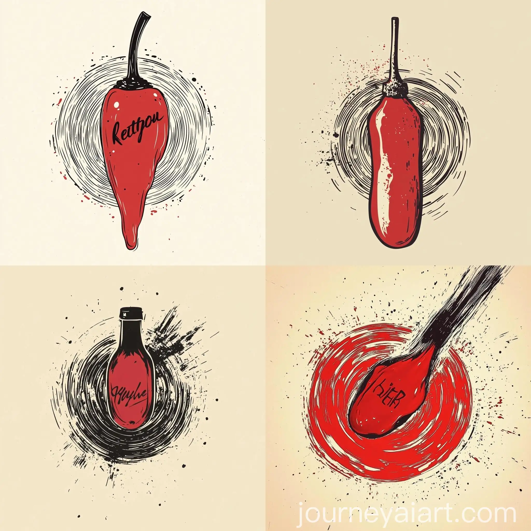 Vinyl-Styled-Red-Ketchup-and-Black-Writing