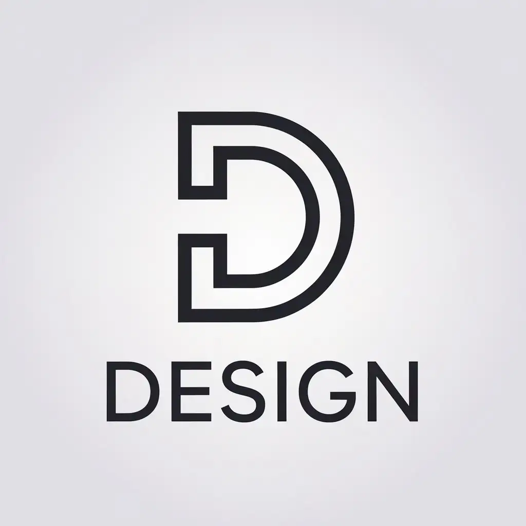 LOGO Design for Design Minimalistic Vector Logo with Clear Background and TextBased Symbol