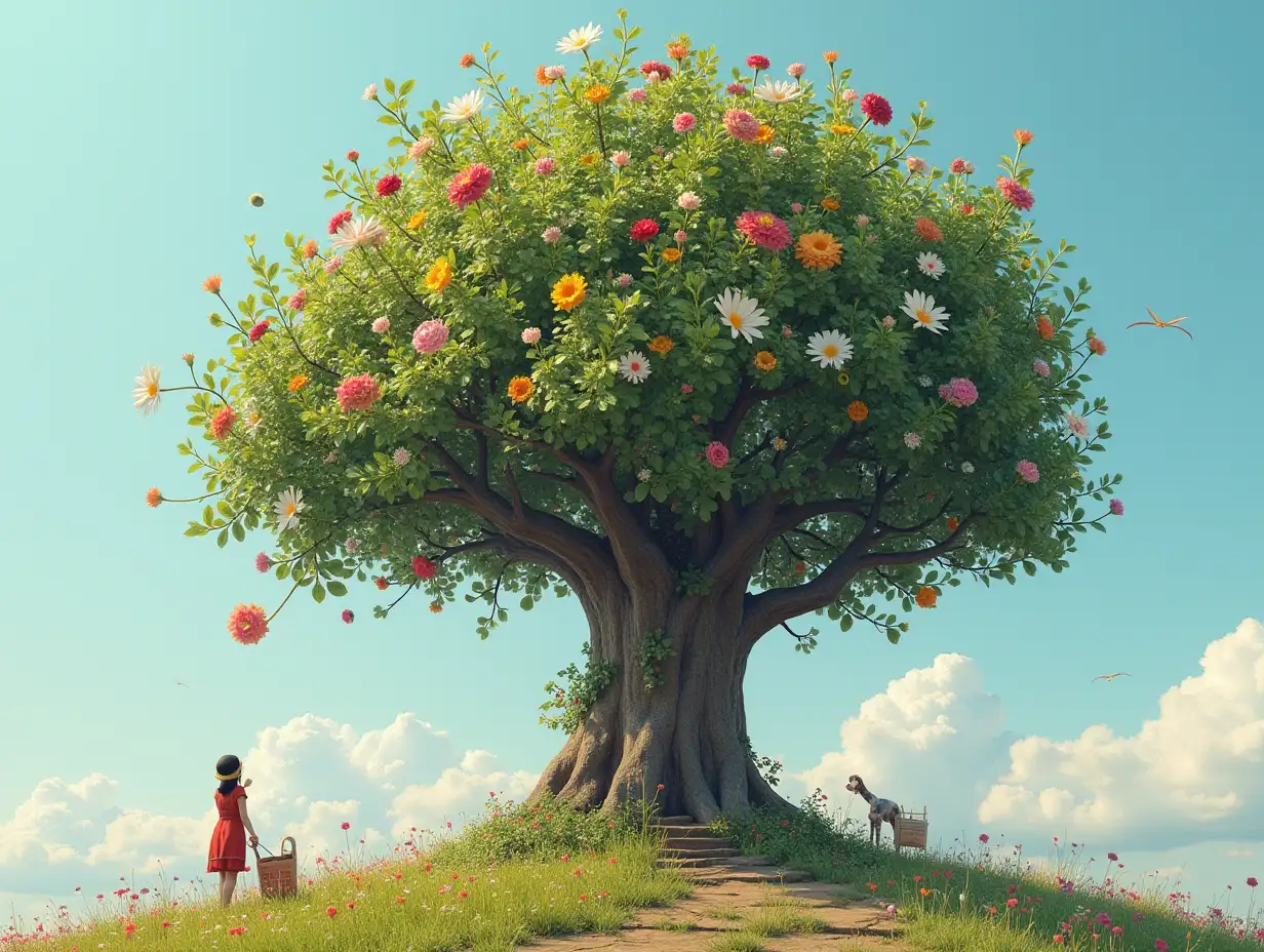 Building TreeHead with Flowers
