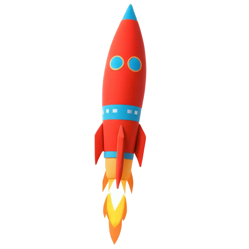 Upward-Facing-Straight-Cartoon-Rocket-PNG-Elevate-Your-Projects-with-Vibrant-Graphics